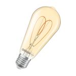 Osram Vintage 1906 LED E27 Edison Fadenlampe Gold 4.9W 470lm - 922  | Höchste Farbwiedergabe - Dimmbar - Ersatz Für 40W