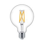 Philips MASTER Value LED Globe E27 93mm Fadenlampe Klar 5.9W 806lm - 922-927 Extra Warmweiß | Höchste Farbwiedergabe - Dimmbar - Ersatz Für 60W