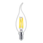 Philips MASTER LED E14 Gebogen-tip Kerze Fadenlampe Klar 3.4W 470lm - 922-927 Dim To Warm | Höchste Farbwiedergabe - Dimmbar - Ersatz Für 40W