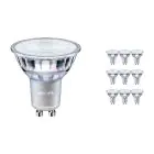 Mehrfachpackung 10x Philips MASTER Value LED Spot GU10 PAR16 4.9W 365lm 60D - 930 Warmweiß | Höchste Farbwiedergabe - Dimmbar - Ersatz für 50W