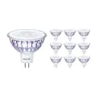 Mehrfachpackung 10x Philips Master Value LED Spot GU5.3 MR16 5.8W 460lm 36D - 930 Warmweiß | Höchste Farbwiedergabe - Dimmbar - Ersatz für 35W