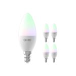 Lot 5x Calex Smart Tuya Wifi E14 Bougie 5W 470lm - 822-840 Accordable Blanc | RGBW - Dimmable - Remplacement 40W