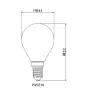 LED E14 Boule Filament Claire 4.5W 470lm - 827 | Dimmable - Remplacement 40W
