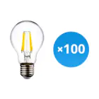 Lot 100x Budgetlight Lucent LED E27 Poire Filament Claire 7W 806lm - 840 Blanc Froid | Équivalent 60W